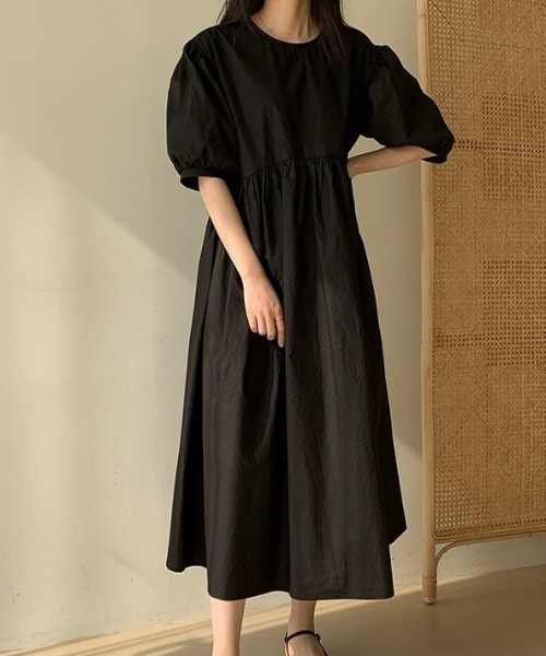 Aelina(エリナ)の「クルーネック半袖ワンピース(ワンピース・レディース・ホワイト/ブルー/ブラック・F)」の19枚目の写真