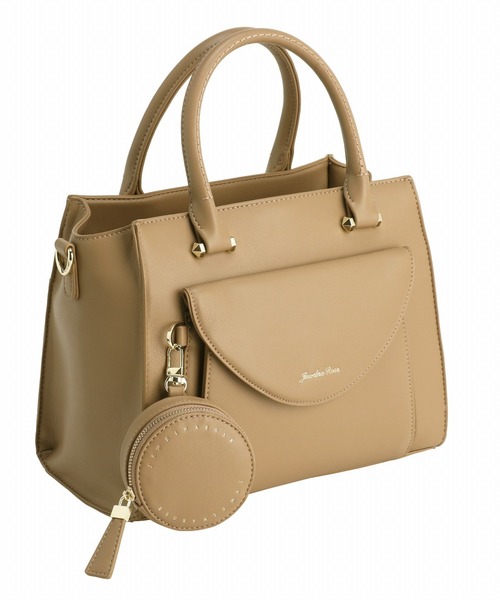 Jewelna Rose（ジュエルナローズ）の「【ポーチ付き】 ヴィクシー ハンドバッグ 16232（ハンドバッグ・レディース・グリーン/グレイッシュベージュ/オレンジ・FREE）」の18枚目の写真