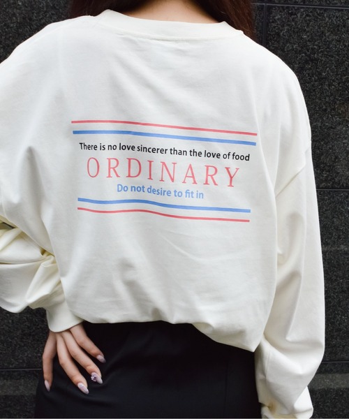 spiritoso(スピリトーゾ)の「【spiritoso】ORDINARYプリントTシャツ(Tシャツ/カットソー・レディース・オリーブ/オフホワイト・FREE)」の3枚目の写真