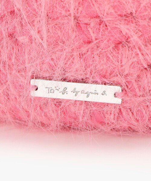 To b. by agnes b.(トゥービーバイアニエスベー)の「フラッフィー ミニ ポシェット(ショルダーバッグ・レディース・ピンク・FREE)」の6枚目の写真