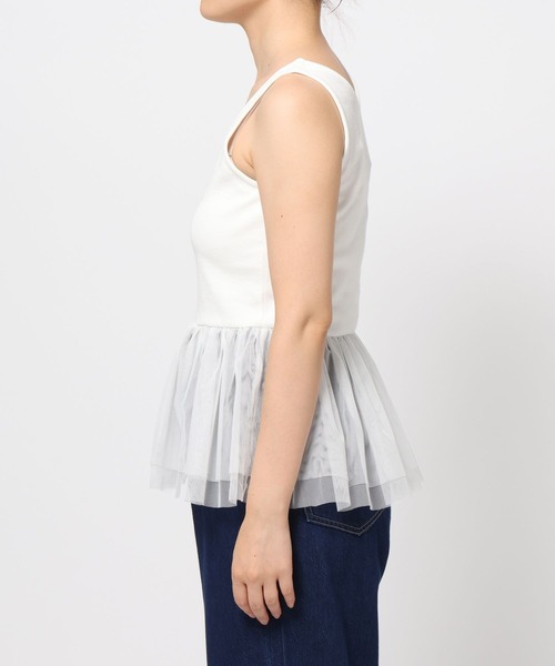 LOWRYS FARM（ローリーズファーム）の「アソートレイヤードタンク 587848（タンクトップ・レディース・ブラック系その他/ホワイト系その他/ホワイト/ブラック・FREE）」の9枚目の写真