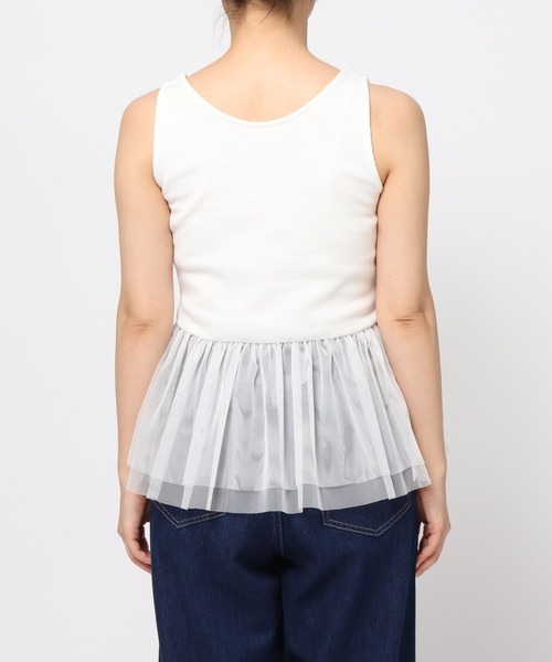 LOWRYS FARM（ローリーズファーム）の「アソートレイヤードタンク 587848（タンクトップ・レディース・ブラック系その他/ホワイト系その他/ホワイト/ブラック・FREE）」の10枚目の写真