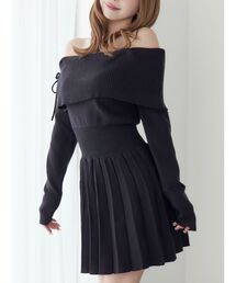 EATME | BACKレースアップワンショルニットワンピース(ワンピース)