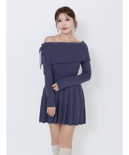 EATME（イートミー）の「BACKレースアップワンショルニットワンピース（ワンピース・レディース・ブラウン/キャメル/ネイビー/ブラック・FREE）」の17枚目の写真