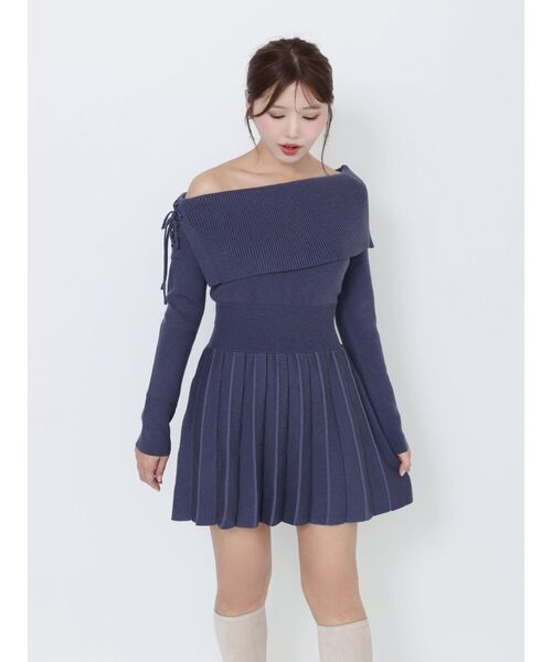 EATME（イートミー）の「BACKレースアップワンショルニットワンピース（ワンピース・レディース・ブラウン/キャメル/ネイビー/ブラック・FREE）」の18枚目の写真