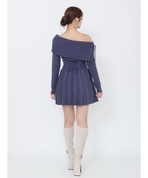 EATME（イートミー）の「BACKレースアップワンショルニットワンピース（ワンピース・レディース・ブラウン/キャメル/ネイビー/ブラック・FREE）」の22枚目の写真