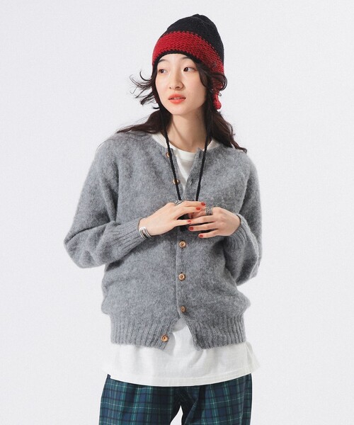 BEAMS BOY(ビームスボーイ)の「【別注】Nor’Easterly / シェットランド シャギー カーディガン 25F(カーディガン/ボレロ・レディース・パープル系その他/ブルー/グレー/ブラウン系その他/レッド/ピンク・ONE SIZE)」の2枚目の写真