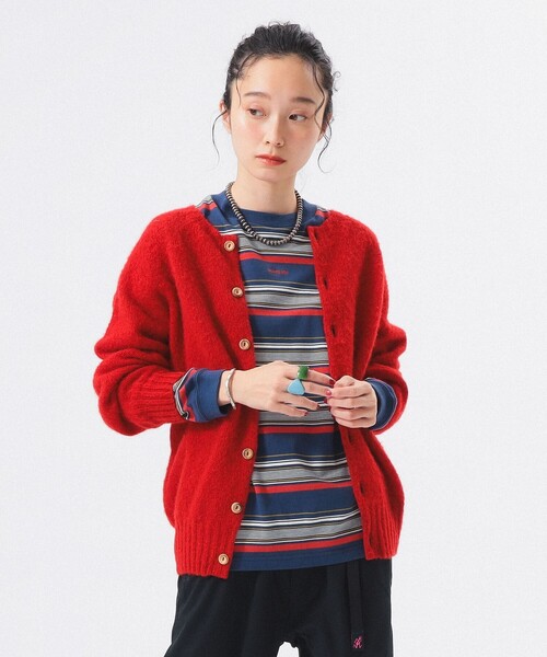 BEAMS BOY(ビームスボーイ)の「【別注】Nor’Easterly / シェットランド シャギー カーディガン 25F(カーディガン/ボレロ・レディース・パープル系その他/ブルー/グレー/ブラウン系その他/レッド/ピンク・ONE SIZE)」の6枚目の写真