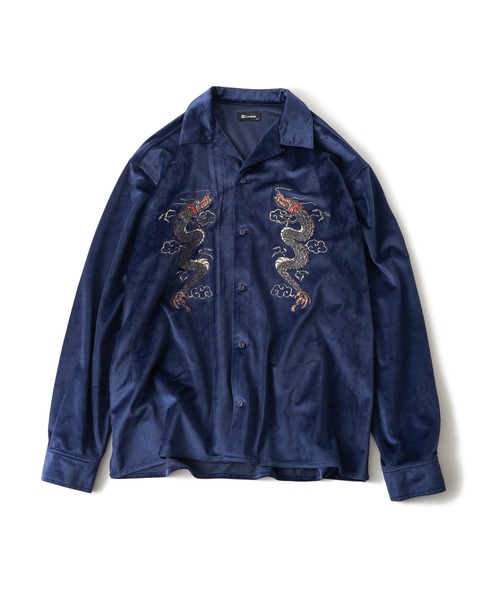 Subciety(サブサエティ)の「Souvenir velour shirt(シャツ/ブラウス・メンズ・ブラック/オリーブ/ネイビー・SMALL/MEDIUM/LARGE/X-LARGE)」の6枚目の写真