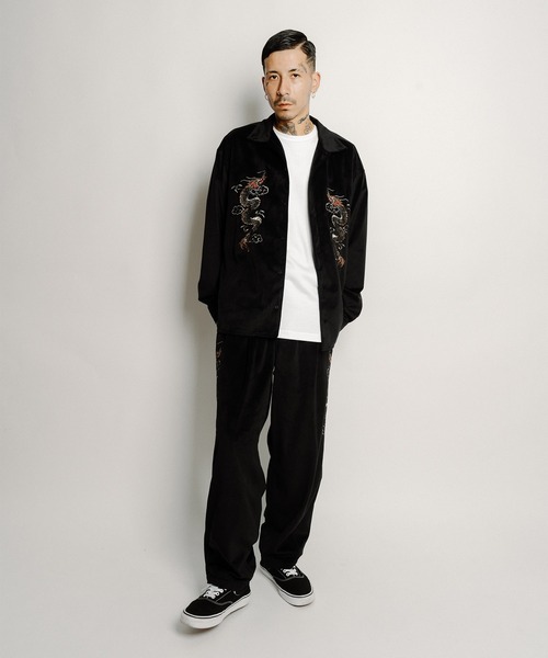 Subciety(サブサエティ)の「Souvenir velour shirt(シャツ/ブラウス・メンズ・ブラック/オリーブ/ネイビー・SMALL/MEDIUM/LARGE/X-LARGE)」の9枚目の写真