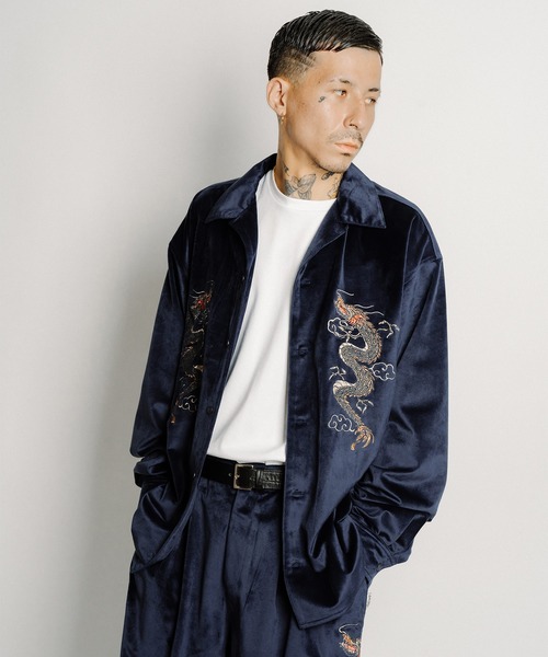 Subciety(サブサエティ)の「Souvenir velour shirt(シャツ/ブラウス・メンズ・ブラック/オリーブ/ネイビー・SMALL/MEDIUM/LARGE/X-LARGE)」の21枚目の写真