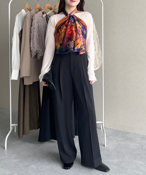 mysty woman(ミスティウーマン)の「アソートフラワースカーフ 601290(その他ヘアアクセサリー・レディース・オレンジ/イエロー・FREE)」の15枚目の写真