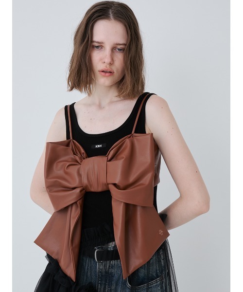 bibiy リボン ビスチェ トップス WEB限定カラー】Big Ribbon Bustier/ビッグリボンビスチェ（ベア