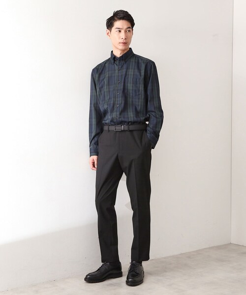 THE SHOP TK (ザ ショップ ティーケー )の「ドレスクールシャツ 【イージーケア/通気性/速乾】(ビジネスシャツ・メンズ・ライトグレー系1/モスグリーン系1・02/03/04)」の5枚目の写真