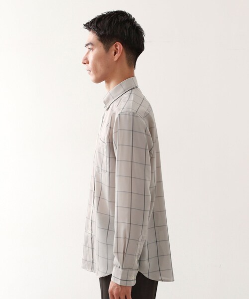 THE SHOP TK (ザ ショップ ティーケー )の「ドレスクールシャツ 【イージーケア/通気性/速乾】(ビジネスシャツ・メンズ・ライトグレー系1/モスグリーン系1・02/03/04)」の12枚目の写真