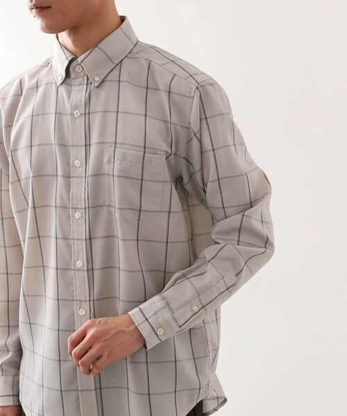 THE SHOP TK (ザ ショップ ティーケー )の「ドレスクールシャツ 【イージーケア/通気性/速乾】(ビジネスシャツ・メンズ・ライトグレー系1/モスグリーン系1・02/03/04)」の16枚目の写真