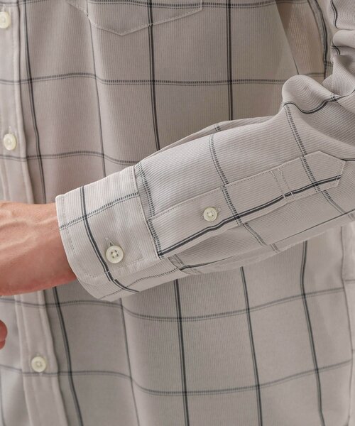 THE SHOP TK (ザ ショップ ティーケー )の「ドレスクールシャツ 【イージーケア/通気性/速乾】(ビジネスシャツ・メンズ・ライトグレー系1/モスグリーン系1・02/03/04)」の17枚目の写真