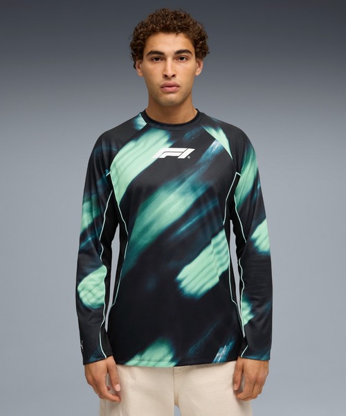 PUMA(プーマ)の「PUMA プーマ メンズ モータースポーツ F1 ライフスタイル レーシング 長袖(Tシャツ/カットソー・メンズ・グリーン系その他7/ブラック・X-LARGE/X-SMALL/MEDIUM/SMALL/LARGE)」の1枚目の写真