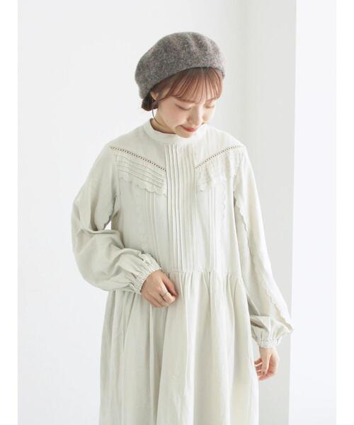 セール】【WEB限定 Sサイズ】アンティーク風ブローチ付きワンピース