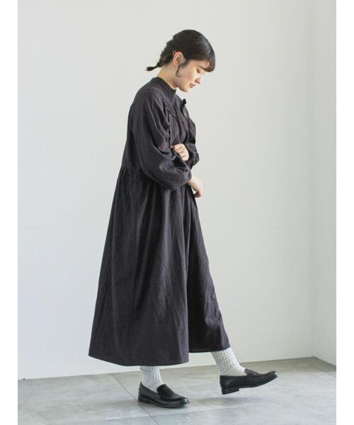 セール】【WEB限定 Sサイズ】アンティーク風ブローチ付きワンピース