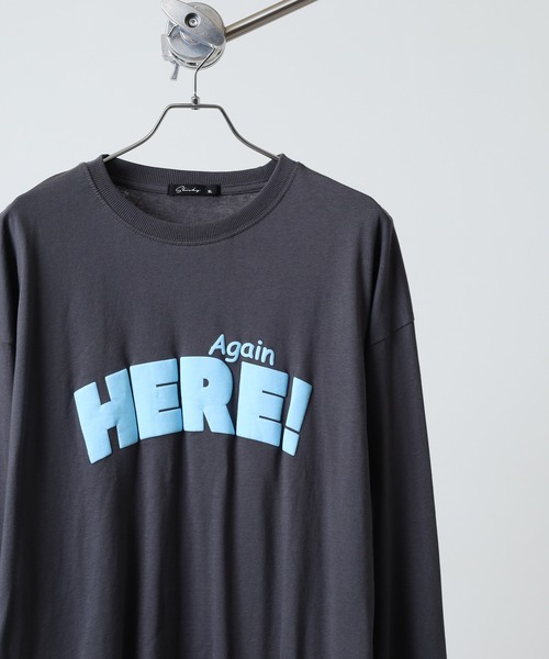 FUNALIVE(ファンアライブ)の「発砲プリント オーバーロンT unisex(Tシャツ/カットソー・メンズ・ブラック系2/ブラック系1/ホワイト系1/オートミール/チャコール/杢グレー/ベージュ/オフホワイト/チャコールグレー/ブラック・L/M/XL)」の6枚目の写真