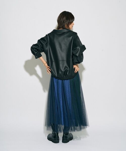 Editt by YECCA VECCA（エディットバイイェッカヴェッカ）の「【archive】レースブロッキングチュールスカート（スカート・レディース・マルチ/ネイビー・FREE）」の21枚目の写真