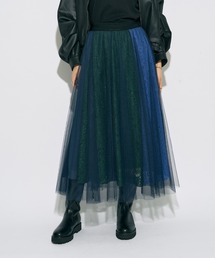 Editt by YECCA VECCA | 【archive】レースブロッキングチュールスカート(スカート)