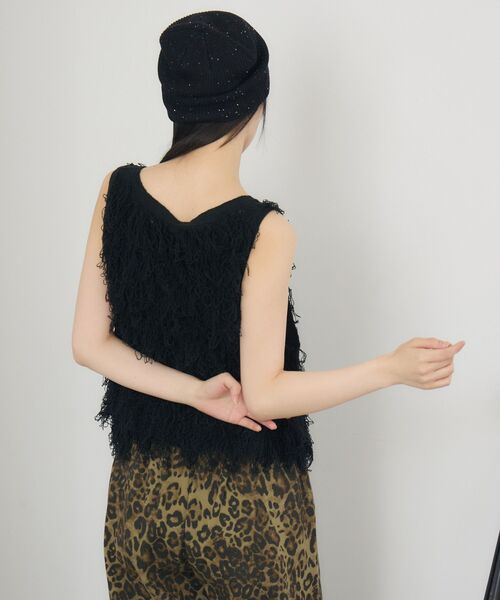 RETRO GIRL(レトロガール)の「ループNTベスト(ニット/セーター・レディース・ブラウン/ナチュラル/ブラック・FREE)」の16枚目の写真