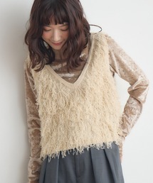 RETRO GIRL | ループNTベスト(ニット/セーター)