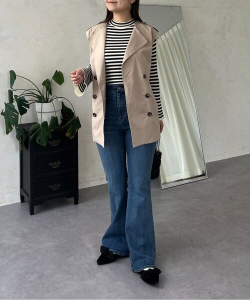 prose verse(プロズヴェール)の「トレンチライクジレ(ベスト・レディース・ベージュ/ブラック・LARGE/MEDIUM)」の20枚目の写真