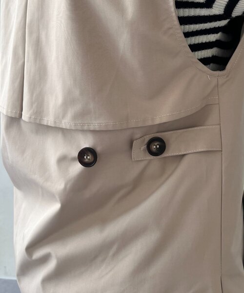 prose verse(プロズヴェール)の「トレンチライクジレ(ベスト・レディース・ベージュ/ブラック・LARGE/MEDIUM)」の13枚目の写真