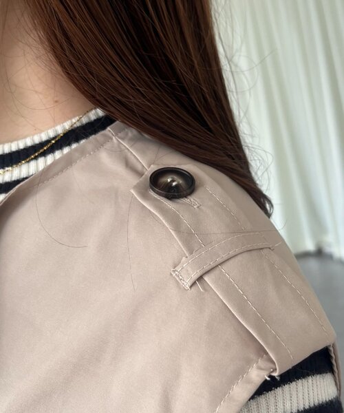 prose verse(プロズヴェール)の「トレンチライクジレ(ベスト・レディース・ベージュ/ブラック・LARGE/MEDIUM)」の16枚目の写真