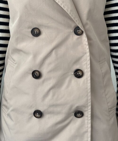 prose verse(プロズヴェール)の「トレンチライクジレ(ベスト・レディース・ベージュ/ブラック・LARGE/MEDIUM)」の9枚目の写真