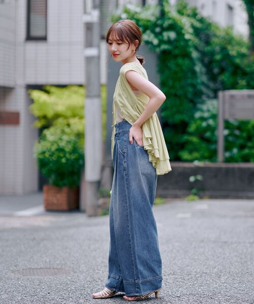 COHINA(コヒナ)の「ティアードギャザーチュニックブラウス 【低身長・小柄女性】(シャツ/ブラウス・レディース・ホワイト/ブラック/イエロー・ONE SIZE)」の10枚目の写真
