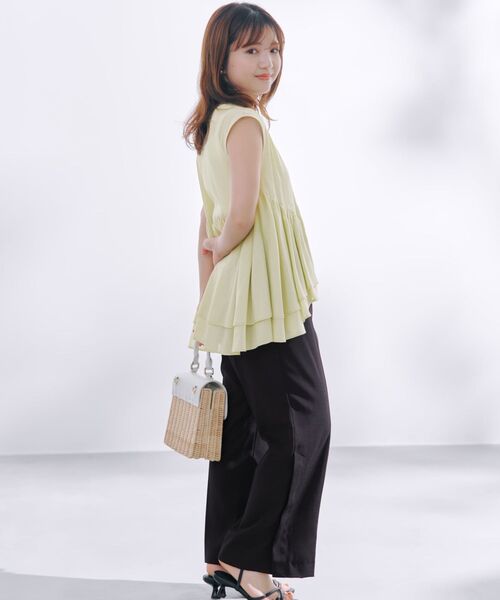 COHINA(コヒナ)の「ティアードギャザーチュニックブラウス 【低身長・小柄女性】(シャツ/ブラウス・レディース・ホワイト/ブラック/イエロー・ONE SIZE)」の13枚目の写真