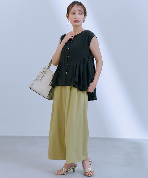 COHINA(コヒナ)の「ティアードギャザーチュニックブラウス 【低身長・小柄女性】(シャツ/ブラウス・レディース・ホワイト/ブラック/イエロー・ONE SIZE)」の16枚目の写真