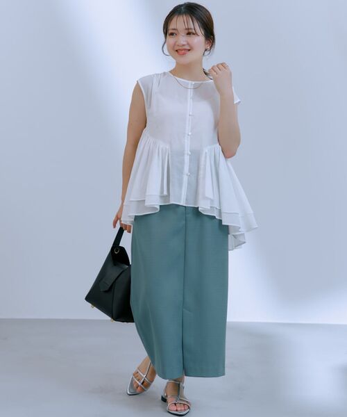 COHINA(コヒナ)の「ティアードギャザーチュニックブラウス 【低身長・小柄女性】(シャツ/ブラウス・レディース・ホワイト/ブラック/イエロー・ONE SIZE)」の20枚目の写真