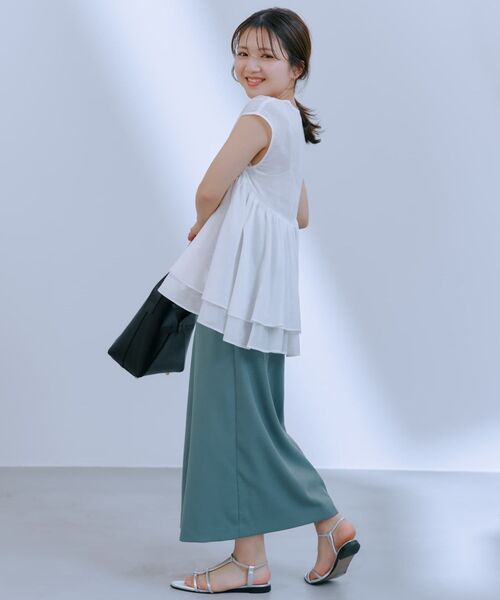 COHINA(コヒナ)の「ティアードギャザーチュニックブラウス 【低身長・小柄女性】(シャツ/ブラウス・レディース・ホワイト/ブラック/イエロー・ONE SIZE)」の21枚目の写真
