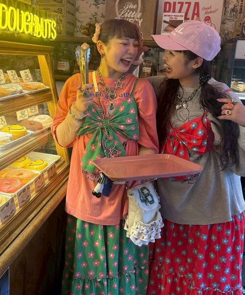 HELLO.SANFRANCISCO(ハローサンフランシスコ)の「(hima企画)【HELLO.SANFRANCISCO】ビスチェ付きマルチウェイキャミワンピ(ワンピース・レディース・グリーン/レッド/オレンジ・ONE SIZE)」の11枚目の写真