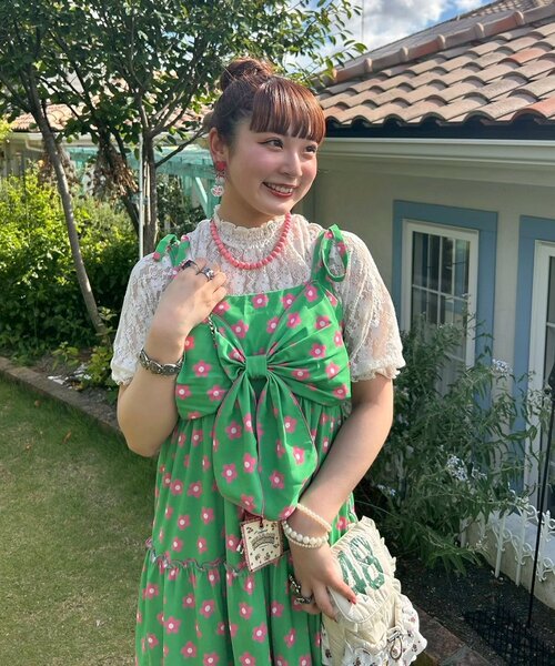 HELLO.SANFRANCISCO(ハローサンフランシスコ)の「(hima企画)【HELLO.SANFRANCISCO】ビスチェ付きマルチウェイキャミワンピ(ワンピース・レディース・グリーン/レッド/オレンジ・ONE SIZE)」の20枚目の写真