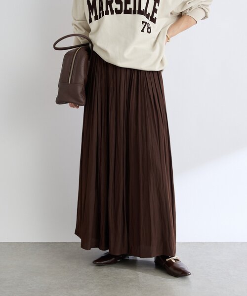 RIVE DROITE(リヴドロワ)の「【上品なシルエット】割繊ギャザースカート(スカート・レディース・カーキ/グレイッシュベージュ/ブラウン/ブラック・38/36)」の12枚目の写真