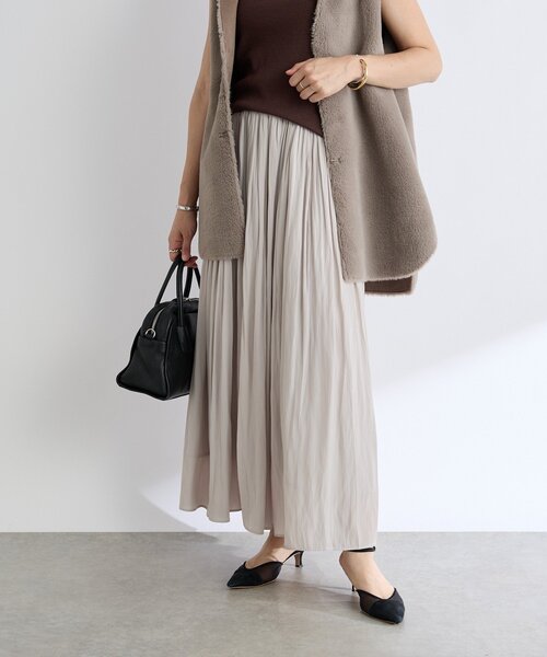 RIVE DROITE(リヴドロワ)の「【上品なシルエット】割繊ギャザースカート(スカート・レディース・カーキ/グレイッシュベージュ/ブラウン/ブラック・38/36)」の20枚目の写真