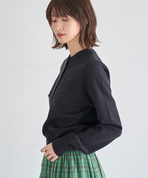 meilmada（メイルマダ）の「ポケットニットカーディガン（カーディガン/ボレロ・レディース・ブルー/グレー/ブラック/グリーン/ピンク・FREE）」の14枚目の写真