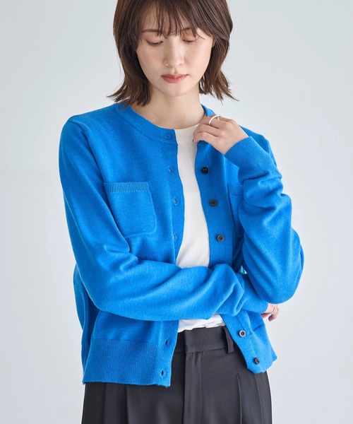 meilmada（メイルマダ）の「ポケットニットカーディガン（カーディガン/ボレロ・レディース・ブルー/グレー/ブラック/グリーン/ピンク・FREE）」の20枚目の写真