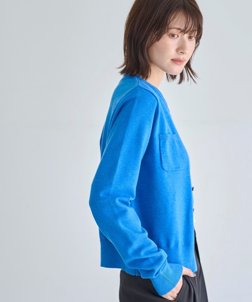 meilmada（メイルマダ）の「ポケットニットカーディガン（カーディガン/ボレロ・レディース・ブルー/グレー/ブラック/グリーン/ピンク・FREE）」の21枚目の写真