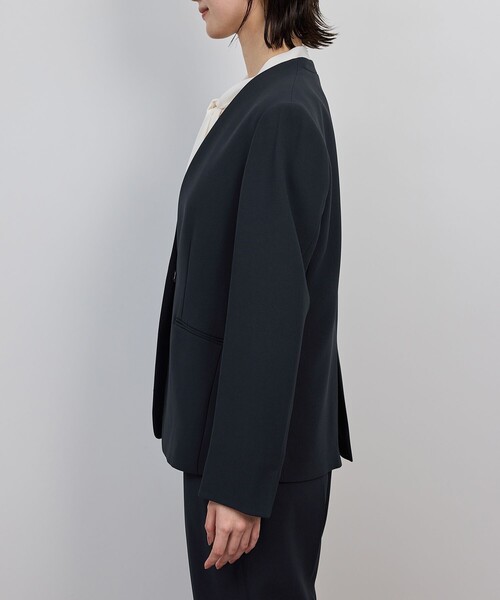 トリアセダブルクロス Vネックジャケット/イージーケア・セットアップ