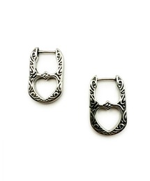 KISHOKACHI 希少価値 ハートシェイプダブルリングリングデザインステンレスクリッカーピアス