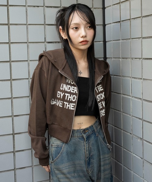 セール】WEGO/ファーフードショートZIPパーカー（パーカー）｜WEGO