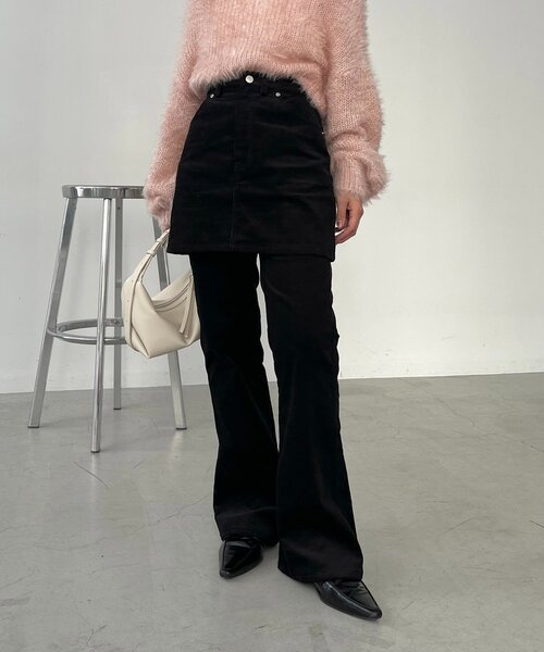 CAPRICIEUX LE'MAGE（カプリシューレマージュ）の「【新色/レイヤード対応】コーデュロイ台形スカート（スカート・レディース・ブラック/ベージュ/ブラウン・36/38）」の9枚目の写真