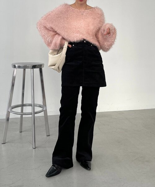 CAPRICIEUX LE'MAGE（カプリシューレマージュ）の「【新色/レイヤード対応】コーデュロイ台形スカート（スカート・レディース・ブラック/ベージュ/ブラウン・36/38）」の12枚目の写真